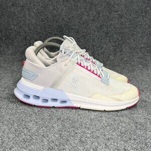 On Running Cloudnova Flux Shoes Women's Size 8 Undyed White Heather Run Taining